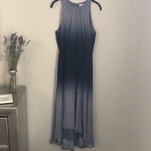 Halston Heritage High-low ombré party dress.